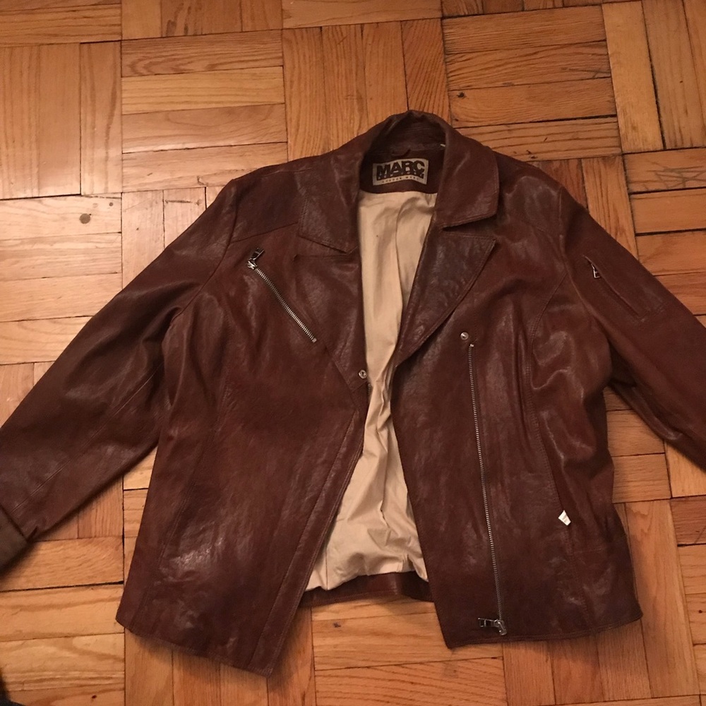 Andrew Marc Brown Leather Jacket